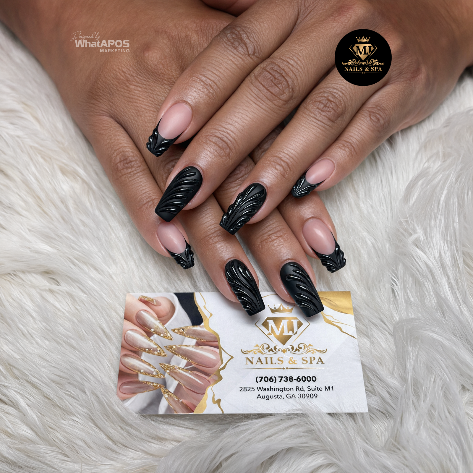 MJ Nails & Spa logo